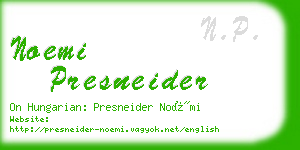 noemi presneider business card